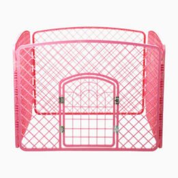 Custom outdoor pp plastic 4 panels portable pet carrier playpens indoor small puppy cage fence cat dog playpen for dogs gmtpet.com