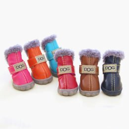 Pet Plus Velvet Puppy Shoes Warm Foot Covers Ugg Bootss gmtpet.com
