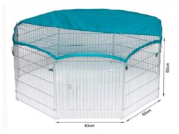 Wire Pet Playpen with waterproof polyester cloth 8 panels size 63x 60cm 06-0114 gmtpet.com