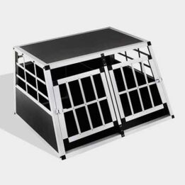 Aluminum Dog cage Small Double Door Dog cage 65a 89cm 06-0770 gmtpet.com