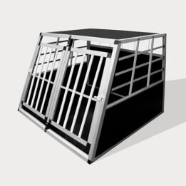 Aluminum Small Double Door Dog cage 89cm 75a 06-0772 gmtpet.com