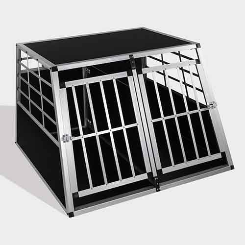 Aluminum Dog cage size 104cm Large Double Door Dog cage 65a 06-0775 Aluminum Dog cage: Pet Products, Dog Goods Dog Cage