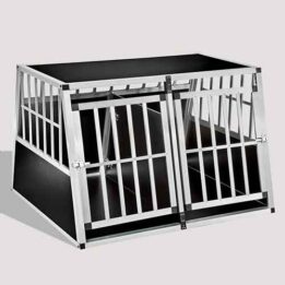 Aluminum Dog cage Large Double Door Dog cage 75a 104 06-0777 gmtpet.com