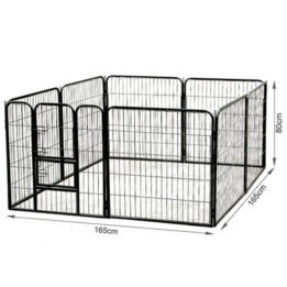 80cm Large Custom Pet Wire Playpen Outdoor Dog Kennel Metal Dog Fence 06-0125 gmtpet.com