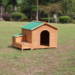 Novelty Custom Made Big Dog Wooden House Outdoor Cage gmtpet.com