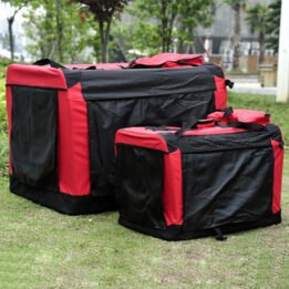 Foldable Large Dog Travel Bag 600D Oxford Cloth Outdoor Pet Carrier Bag in Red gmtpet.com