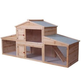 Large Wood Rabbit Cage Fir Wood Pet Hen House gmtpet.com