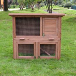 Wholesale Large Wooden Rabbit Cage Outdoor Two Layers Pet House 145x 45x 84cm 08-0027 gmtpet.com