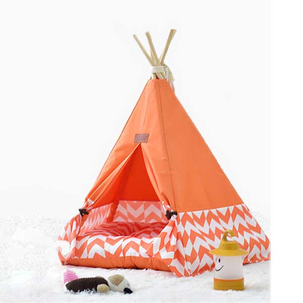 Tent Pet Travel: Cheap Dog Folding Tent Wave Stitching Cotton Canvas House 06-0942 Pet Tents outdoor pet tent