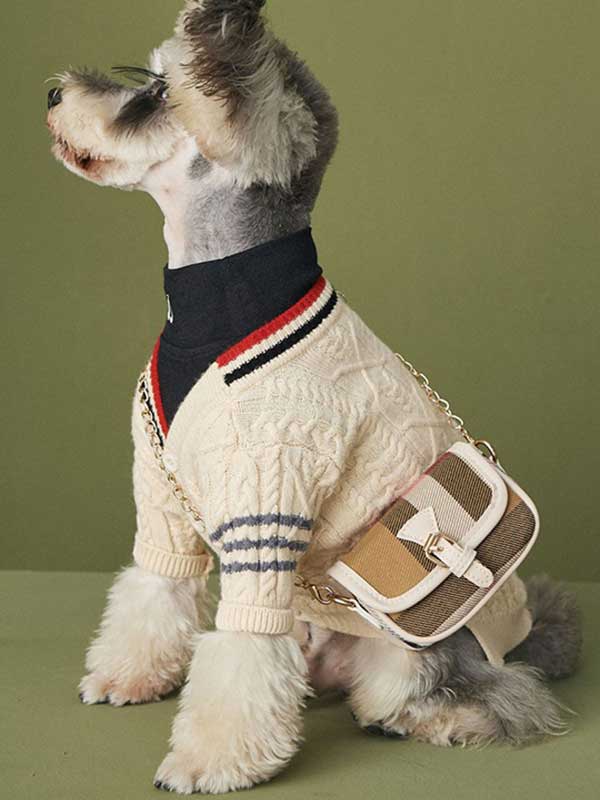 Designer Dog Clothes Wholesale Knitted Cardigan Pet Clothes Korea 06-1560 Dog Clothes: Shirts, Sweaters & Jackets Apparel 06-1560