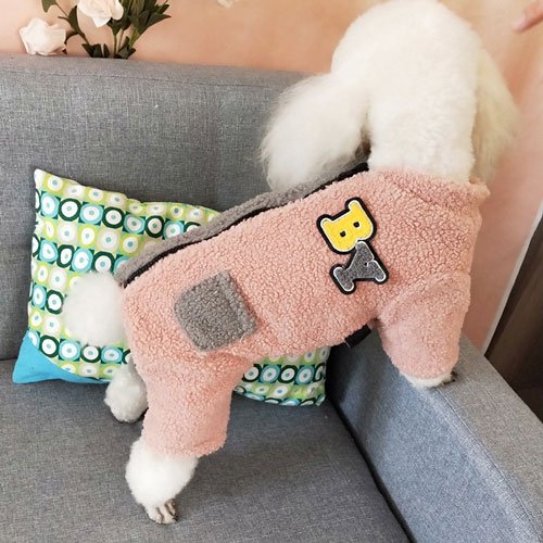 New Release Dogs Thickened Warmth Display Wool Teddy Fabric Four-legged Pet Clothes Winter Coat for Small and Medium 06-1596 Dog Clothes: Shirts, Sweaters & Jackets Apparel 06-1596