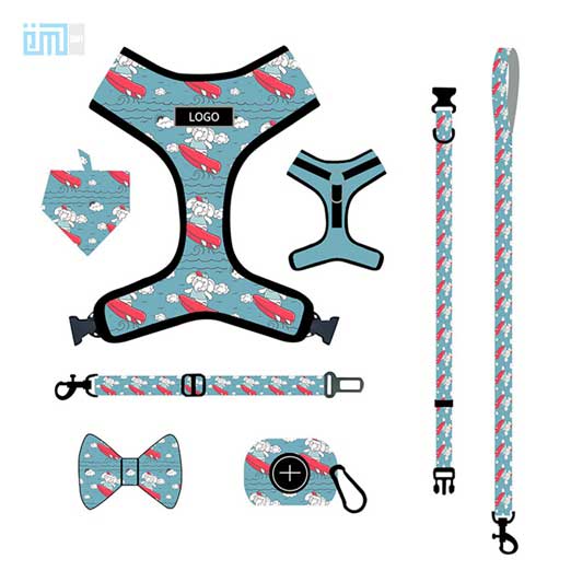Pet harness factory new dog leash vest-style printed dog harness set small and medium-sized dog leash 109-0006 Dog Harness: Collar & Pet Harness Factory Pet harness factory new dog leash vest-style printed dog harness set small and medium-sized dog leash 109-0006