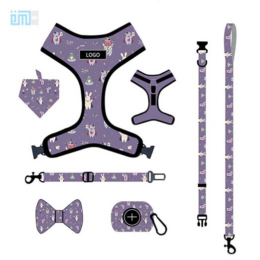 Pet harness factory new dog leash vest-style printed dog harness set small and medium-sized dog leash 109-0009 Dog Harness: Collar, Leash & Pet Harness Factory Pet harness factory new dog leash vest-style printed dog harness set small and medium-sized dog leash 109-0009