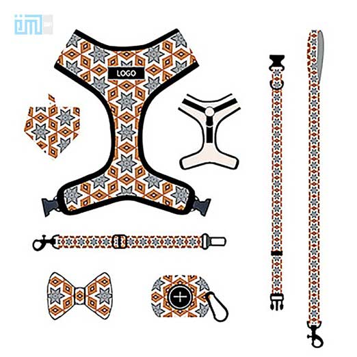Pet harness factory new dog leash vest-style printed dog harness set small and medium-sized dog leash 109-0011 Dog Harness: Collar & Pet Harness Factory Pet harness factory new dog leash vest-style printed dog harness set small and medium-sized dog leash 109-0011