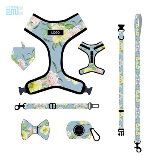 Pet harness factory new dog leash vest-style printed dog harness set small and medium-sized dog leash 109-0014 Dog Harness: Collar & Pet Harness Factory Pet harness factory new dog leash vest-style printed dog harness set small and medium-sized dog leash 109-0014