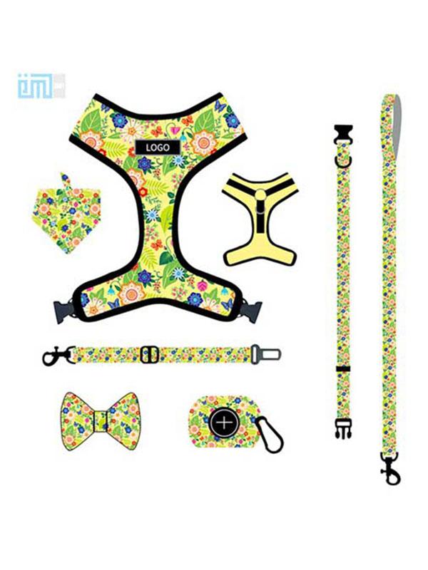 Pet harness factory new dog leash vest-style printed dog harness set small and medium-sized dog leash 109-0048 Dog Harness: Collar & Pet Harness Factory new dog leash