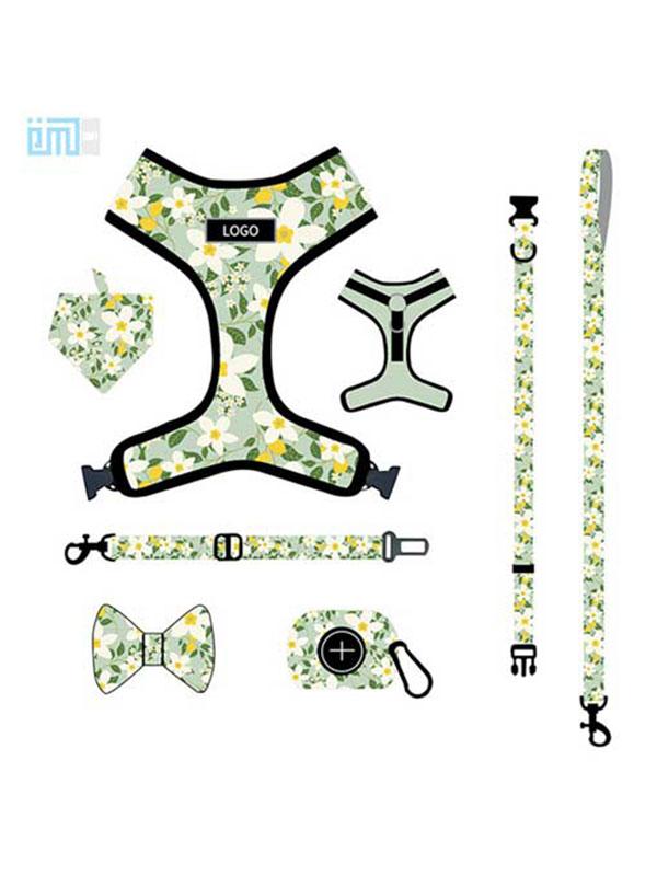 Pet harness factory new dog leash vest-style printed dog harness set small and medium-sized dog leash 109-0047 Dog Harness: Collar & Pet Harness Factory 109-0047