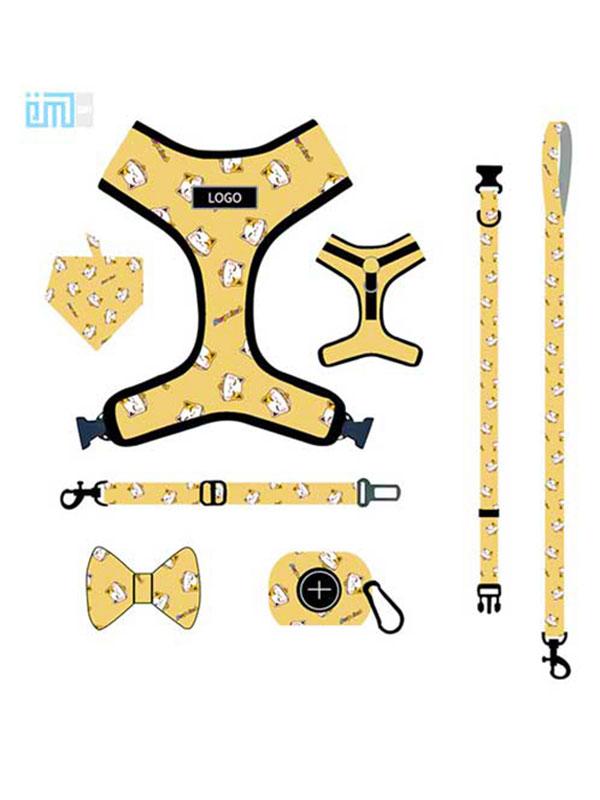 GMTPET Pet harness factory new dog leash vest-style printed dog harness set small and medium-sized dog leash 109-0008 Dog Harness: Collar & Pet Harness Factory Pet harness factory new dog leash vest-style printed dog harness set small and medium-sized dog leash 109-0008