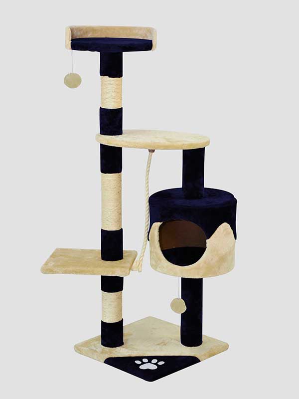 Factory OEM Wholesale Direct Small litter Sisal Rope Plush Tree Modern Cat Scratching Post 06-0016 Cat House 06-0016
