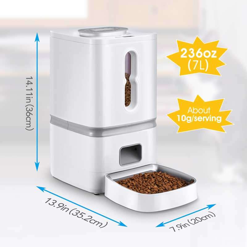 Wholeasle Amazon food feeder double meal feeder pet smart feeder