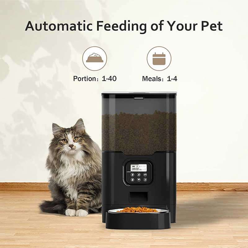 Wholeasle Amazon food feeder double meal feeder pet smart feeder