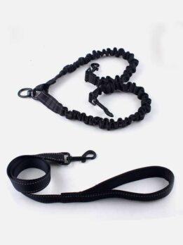 Pet supplies wholesale dog rope reflective elastic buffer nylon belt large outdoor dog leash