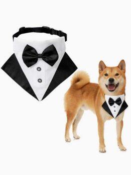 Wedding suit pet drool towel dog collar pet triangle towel pet bow tie wedding suit triangle towel 118-37007 gmtpet.com