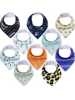 Autumn and winter baby drool napkin triangle napkin cotton printed baby eating bib baby products 118-37009 gmtpet.com