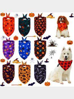 Halloween pet drool towel cat and dog scarf triangle towel pet supplies 118-37017 gmtpet.com