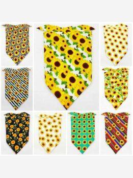 Sunflower pet bandana scarf triangle scarf dog bib cat dog scarf