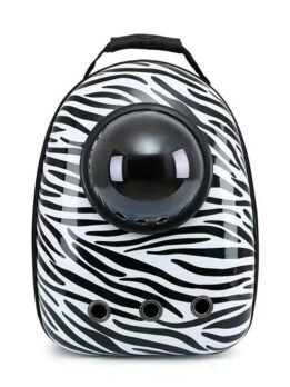 Zebra pattern upgraded side opening pet cat backpack 103-45025 gmtpet.com