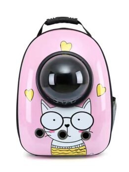Pink Meow Miss Upgraded Side-Opening Pet Cat Backpack 103-45028 gmtpet.com