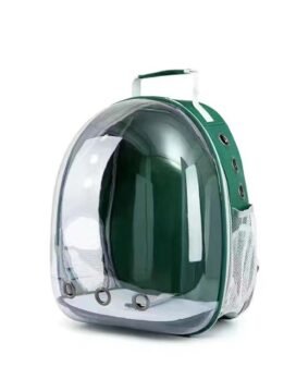 Transparent green pet cat backpack with side opening 103-45057 gmtpet.com