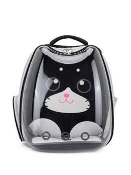 Wholesale OEM Black Transparent Breathable Cat Backpack Pet Bag  103-45081.jpg