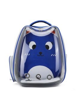 Blue Transparent Breathable Cat Backpack Pet Bag 103-45084 gmtpet.com