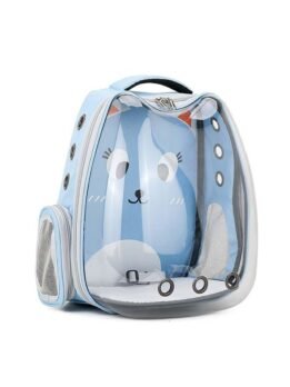 Light Blue Transparent Breathable Cat Backpack Pet Bag 103-45085 gmtpet.com