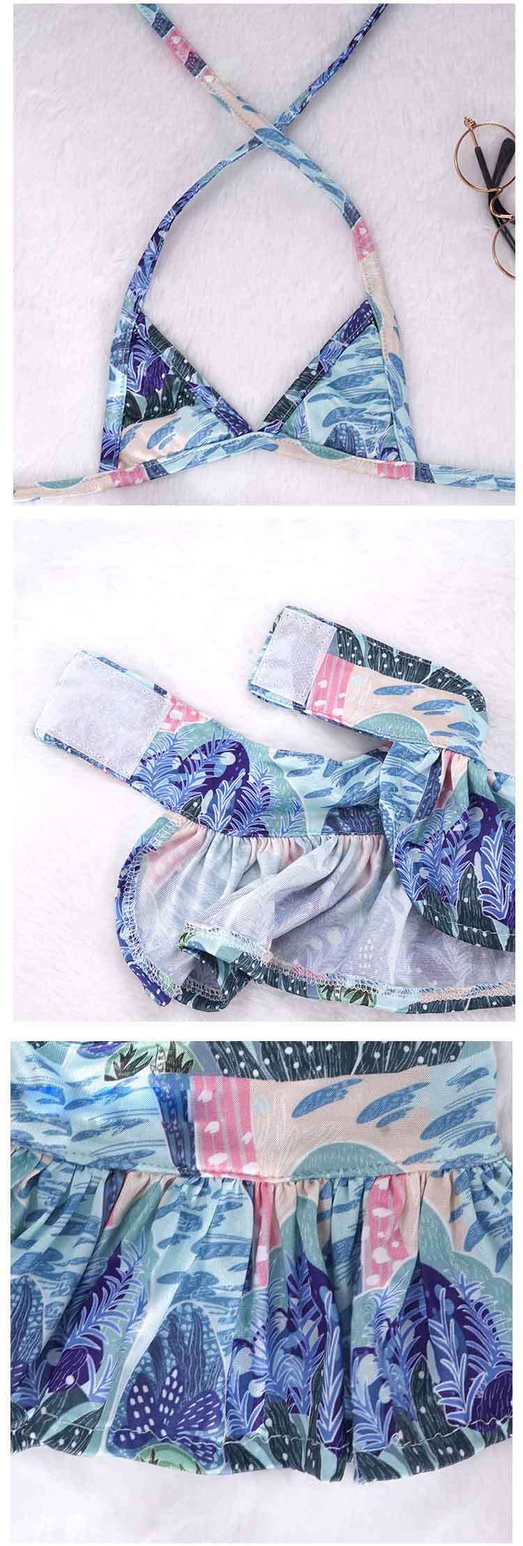 Wholesale pet clothes dog bikini set swimwear dog clothing pet swimsuit